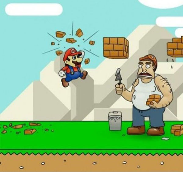 Марио и строитель